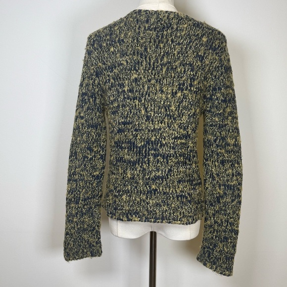 CABO Open Front Cardigan Cozy Chunky Knit Blue Green Mohair Women’s Size Small - Picture 4 of 10